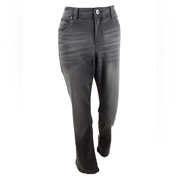 INC Women’s Curvy Fit Boot Leg Gray Jeans Size 12 - Picture 1 of 8